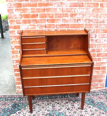 Mid Century Modern Teak Wood Desk | Home Office Furniture • $1500