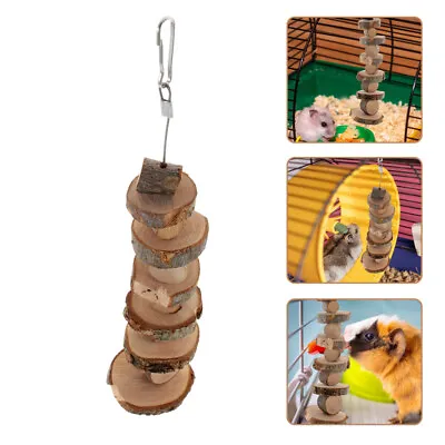 Natural  Lasting Small Pet Toy Hamster Cage Hanging Toy For Pet Cage Decor • £6.98