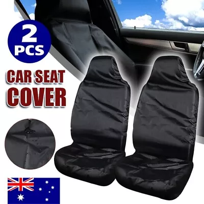 Pair Throw Over Style Car Front Seat Covers Seat Protector Waterproof Universal • $17.34