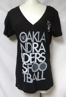 Oakland Raiders Women's Size X-Large V-Neck T-Shirt C1 5497 • $16.14