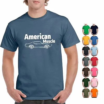 AMERICAN MUSCLE T Shirt Car Parts Engine Tee Street Race Car Funny Gift • $15.76