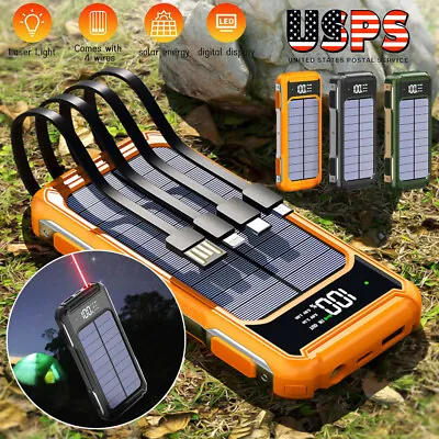 $16.95 • Buy Solar Power Bank 9000000mAh 4 USB Backup External Battery Charger For Cell Phone