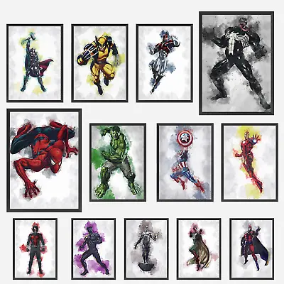 Marvel Avengers DC Movie Retro Classic Wall Art Poster Print Picture Gift A3 A4 • £12.99