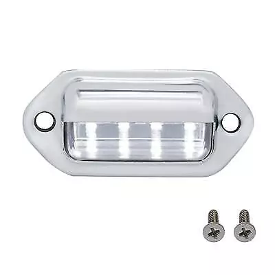 4 White LED Chrome License Plate Light/Utility Light Metal Housing • $10.79