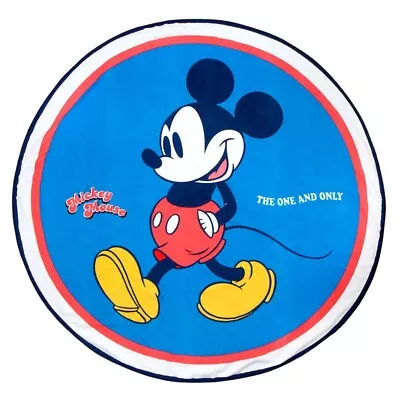 Mickey Mouse Disney Round Microfibre Beach Towel 130cm • £16.99