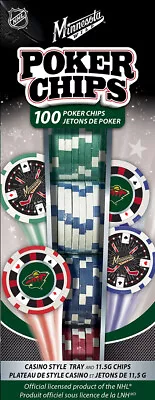 Minnesota Wild 100 Piece Poker Chips • $29.99