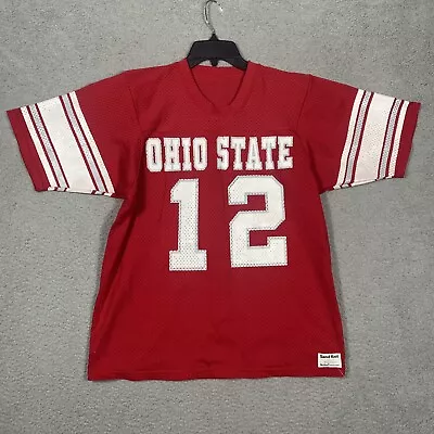 Vintage MacGregor L Sand Knit Jersey Ohio State Buckeyes # 12 Made In USA • $42.49