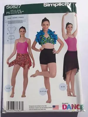 Simplicity Sewing Pattern 0827 1444 Misses Knit Dancewear Size 4-12 UC • £6.48