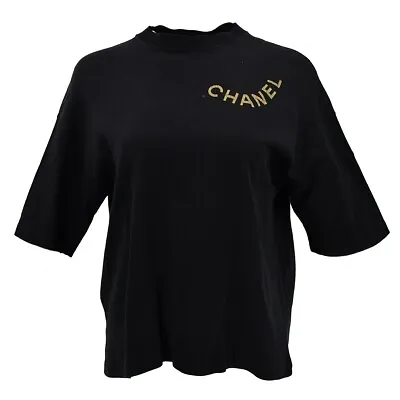 Chanel T-shirt Black 18 #XL 111093 • £861.27