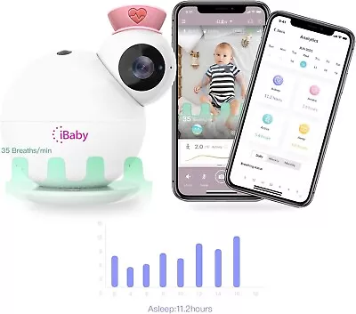 IBaby I6 Pink Baby Monitor W/ Camera Audio Sleeping & Breathing Analysis #3694 • $87.77