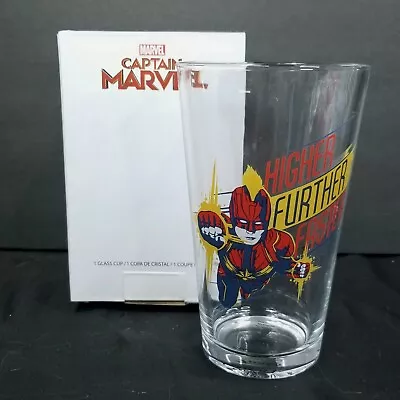 Funko Captain Marvel Glass Cup Higher Further Faster Collectors Corps Exclusive • $14.44