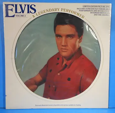 Elvis Presley A Legendary Performer Vol. 3  1978 Picture Disc Sealed! Mint/vg+!! • $18.99
