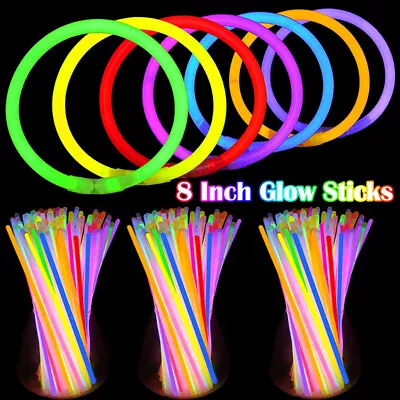 $29.39 • Buy Christmas Glow In The Dark Sticks In Bulk 8” Glow Stick Party Supplies Light Up