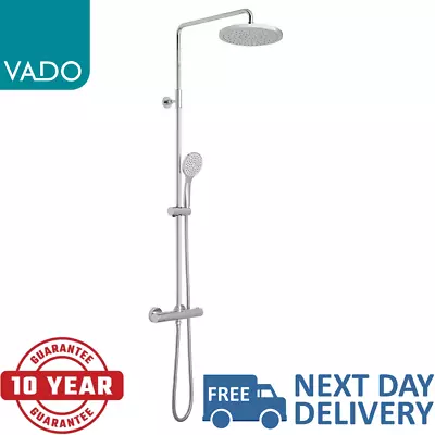 Vado Velo Thermostatic Bar Mixer Shower Kit  Round Chrome VEL-149RRK-RO-CP • £249.99