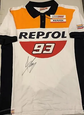 Marc Marquez Signed 2022 Moto GP Official Honda Repsol Polo/Pit Shirt (XL) + COA • $496.46