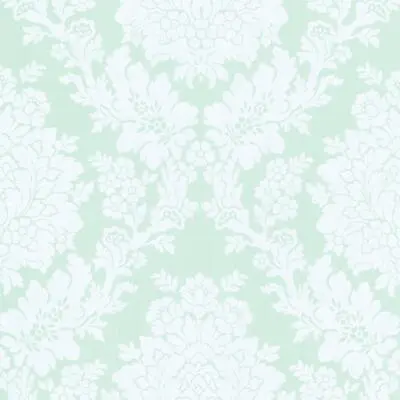 £9.95 • Buy Claremont Fine Decor Mint Damask Wallpaper White Floral