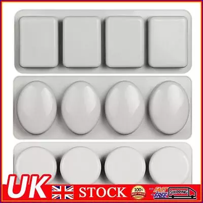 4 Holes Silicone Mould DIY Handmade Baking Soap Moulds Kitchen Soap Making Mold  • £6.49