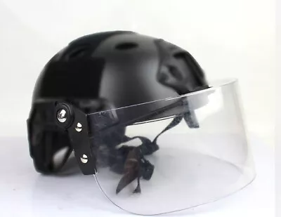 Tactical Transparent Windproof Lens Mask For Mich/ FAST Helmet Paintball Airsoft • $16.44