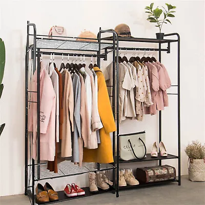 $30.94 • Buy 3 In 1 Sturdy Metal Clothing Rack Large-capacity Carment Rack Stand Organizer