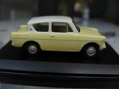 £6.99 • Buy Ford Anglia Yellow/Ermine White Oxford Diecast 76105007 1/76 OO Gauge