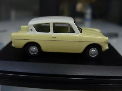 £6.99 • Buy Ford Anglia Yellow/Ermine White Oxford Diecast 76105007 1/76 OO Gauge