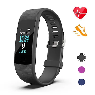 $34.99 • Buy Fitness Tracker Smart Watch Bracelet Wristband Fitbit Style Activity Monitor