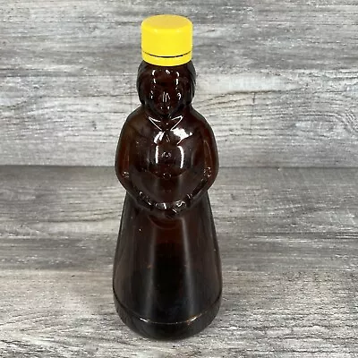 Vintage 12 Oz Mrs. Buttersworth’s Glass Syrup Bottle Plastic Lid 8 1/2” 1964 • $25