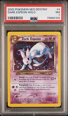 DARK ESPEON Neo Destiny Holo Rare #4 PSA 7 Vintage Pokemon [Nostalgium] • $129.99