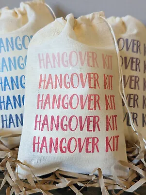 Hangover Kit Muslin Party Bags - 3 Colour Options Available • $95