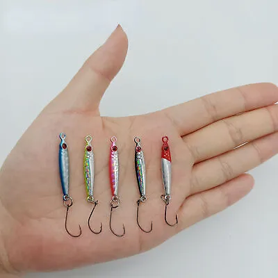 20PCS Micro Metal Jig Spoon Fishing Lure 3g/5g Sea Bass Fishing Tackle • $17.69