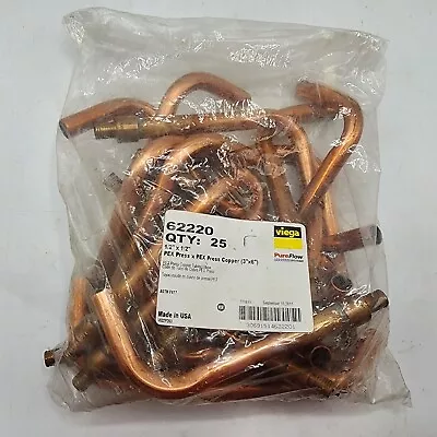 Viega 62220 PureFlow PEX Press Copper Tub 1/2  X 1/2  Press X Copper. 25 Pack • $115.60