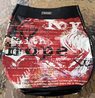 Miche Red Hope Slip On Shell For Demi Bag Side Pockets Graffiti Look Retired • $35