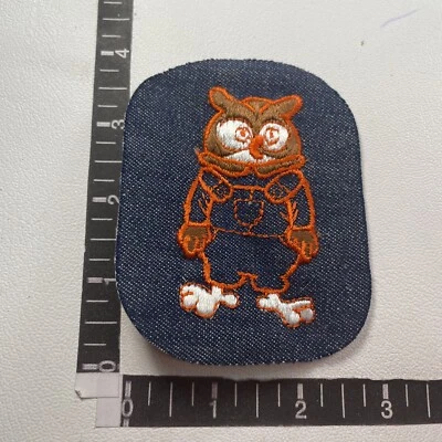 $6.99 • Buy Vtg Anthropomorphic OWL Denim Patch 19R8