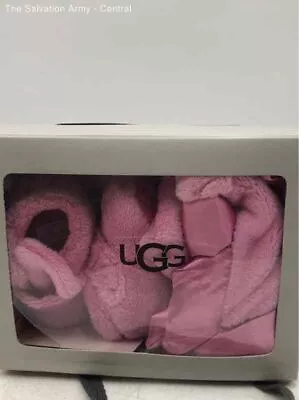 UGG Girls Pink Round Toe Winter Casual Ankle Booties Set Size 2/3 • $10.50