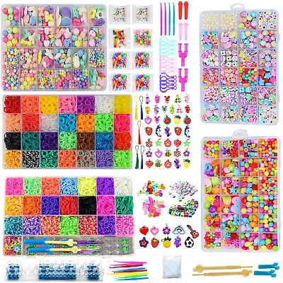 6800/10000x Rubber Loom Bands Set Children DIY Toys Beads Jewellery Making Set  • £10.99