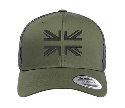 British Union Jack FLAG Embroidered Tactical Official Flexfit Multicam Cap Hat • £29.99