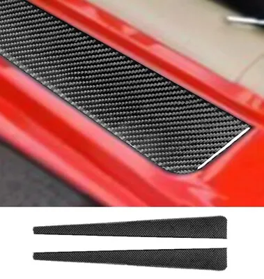 Gloss Real Carbon Fiber Plate Door Sill Step Trim Cover Fits 98-04 Corvette C5 • $85