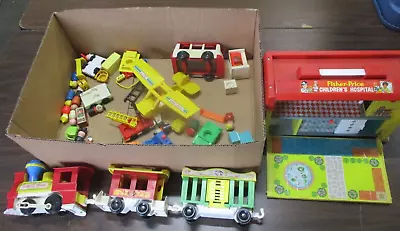 Vintage Lot Fisher Price Little People Accessories Wood & Plastic • $39.99