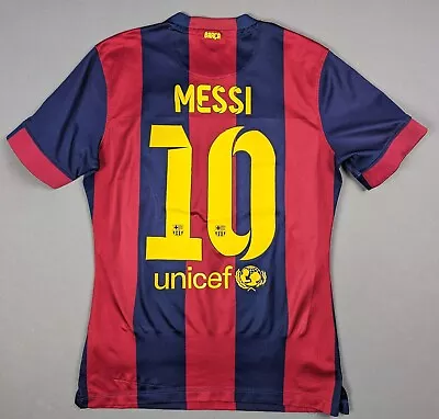 Fc Barcelona 2014/15 Leo Messi Player Issue Jersey Shirt M Original 605328-422 • $349.99