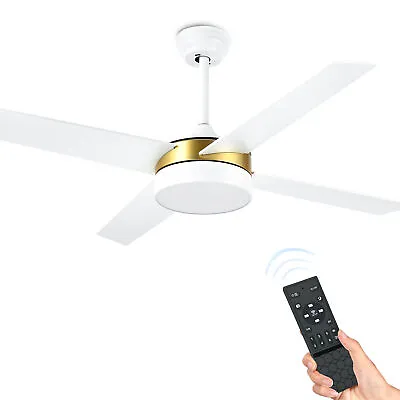 52 Inch Ceiling Fans With Light And Remote 4 Blades Reversible Ceiling Fan Lamp • $78.99