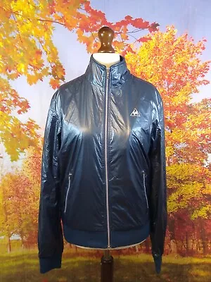 Le Coq Sportif Blue Shiny Bomber Jacket. UK Men's Size Small • £27