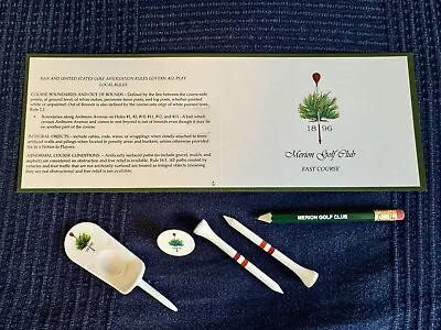 Merion Golf Club NEW Score Card Pencil Repair Tool Marker & Tees • $20