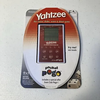 Yahtzee Pocket Pogo Electronic Game Hasbro Parker Brothers Sealed 2009 Handheld • $34.25