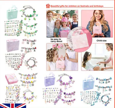 Make Your Own Bracelet Set Girls 6-12 Years Charm Bracelet Making Kit TOP • £15.82