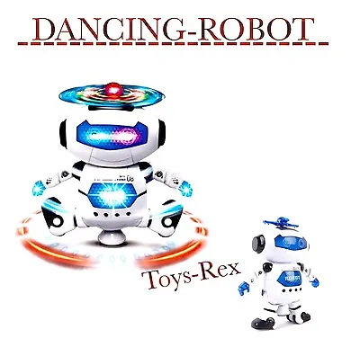 Electric Smart Space Robot 360° Rotate Walking Dancing Sound Light Toy UK • £12.99