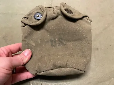 Original Early Vietnam War Us Army M1942 Canteen Cover- Dated 1952 • $27.96