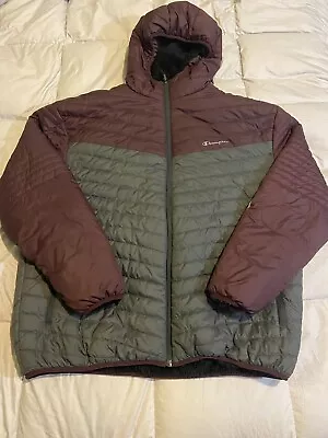 NEW Champion Outdoor Grey & Maroon Winter Puffer Jacket Men's Size 2XL • $30