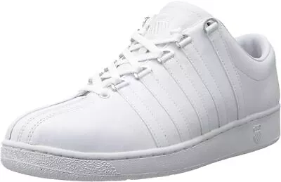 K Swiss Classic LX White White Mens Leather Shoes Fashion Sneakers Size 7.5 - 11 • $51.95