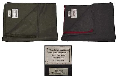 Army Blanket Military Combat Field Rescue Style Wool Outdoor Work Camping New • £25.99