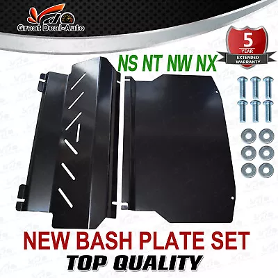 Black Bash Plate Set For Mitsubishi Pajero NS NT NW NX Underbody Guard 2006-2022 • $175